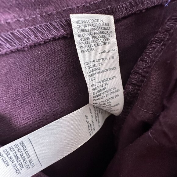 Fat Face Skye Skinny Jeans Womens Size 6 Mid Rise Denim Stretch Maroon - Picture 7 of 13